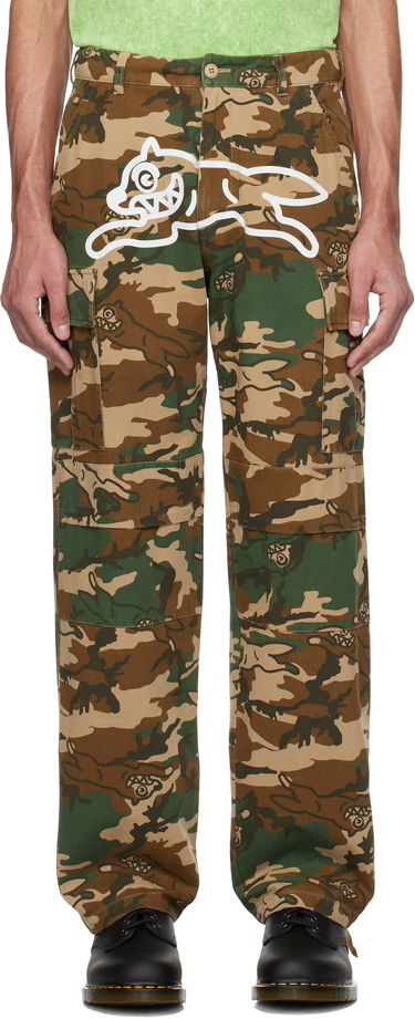 Карго панталони BBC IceCream ICECREAM Running Dog Woodland Camo Cargo Pants Зелено | IC24S36, 0