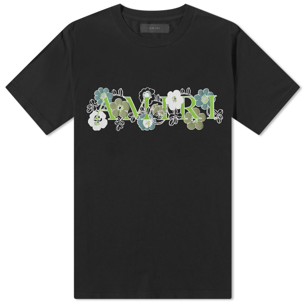 Тениска AMIRI Flower Logo Tee Черно | PF22MJL006-001, 0