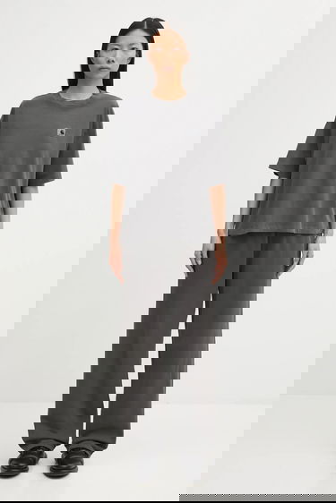 Спортни панталони Carhartt WIP Benton Cotton Wide Leg Sweatpants Сиво | I034513.87GD, 4