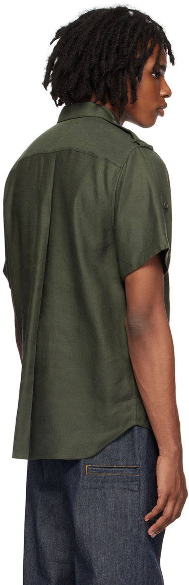 Риза Helmut Lang Helmut Lang Epaulet Shirt Зелено | O04HM505, 2