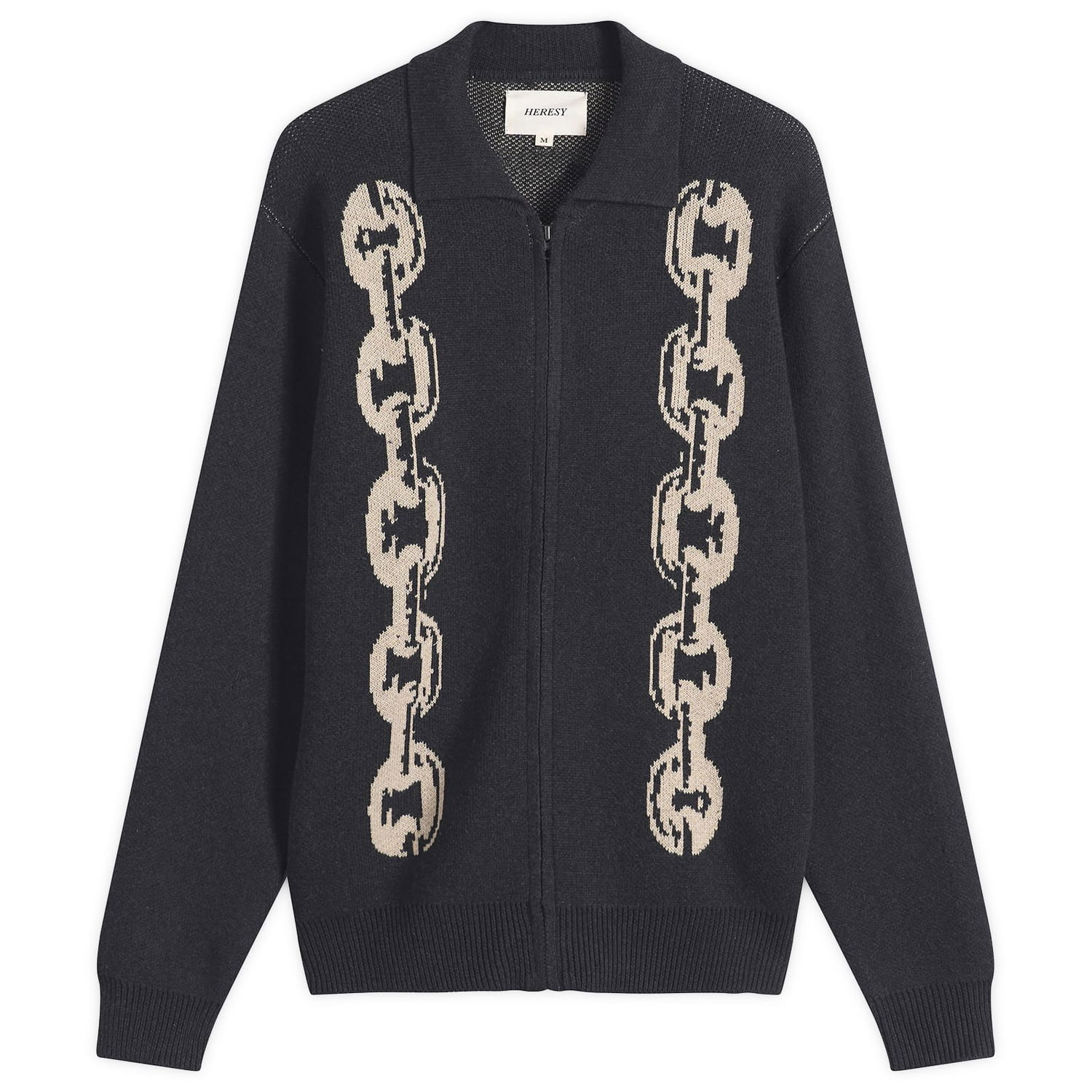 Пуловер Heresy Chain Zip Knit Shirt Черно | HAW25-KW06, 0