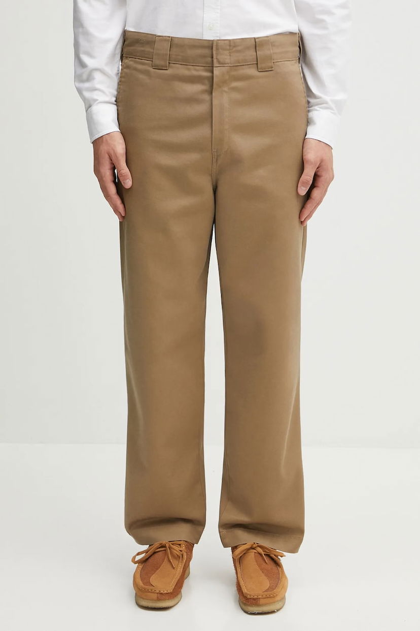 Панталони Carhartt WIP Craft Relaxed Fit Straight Leg Pants Бежово | I035652.8Y02
