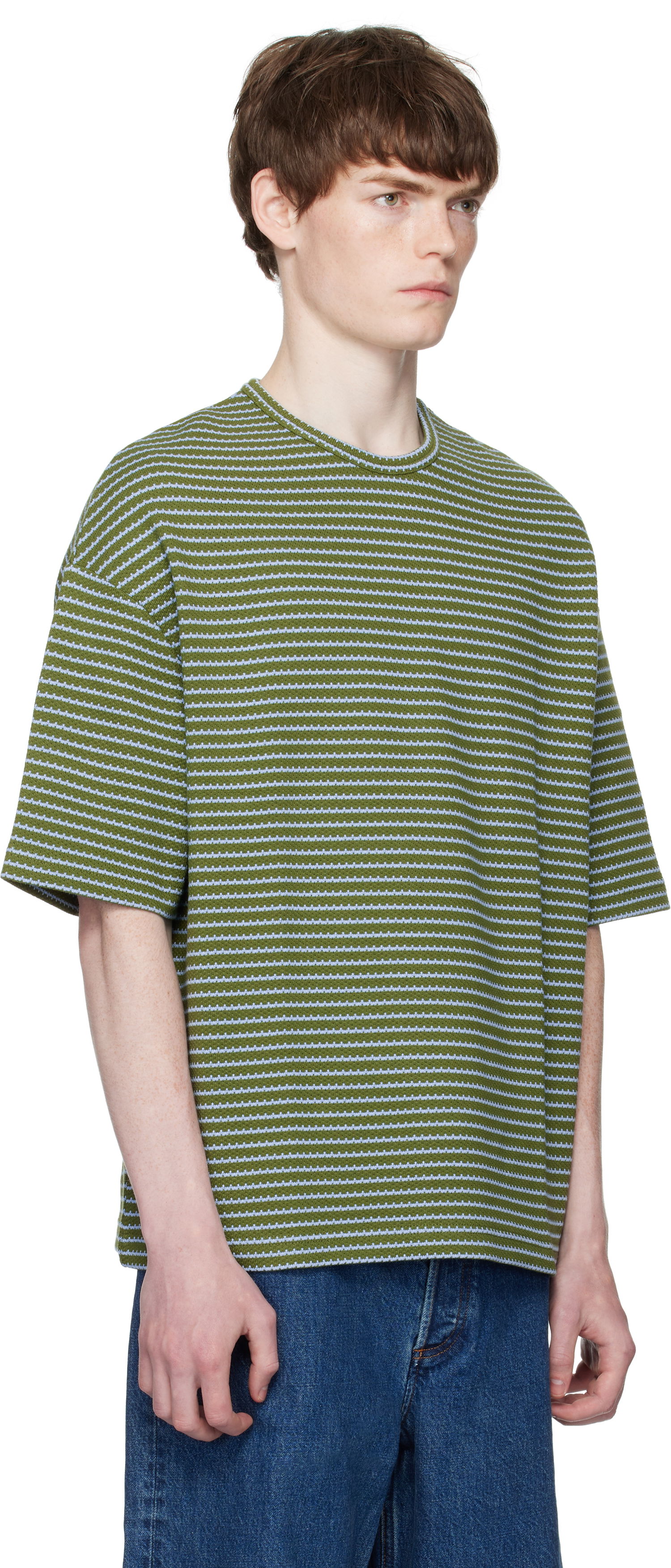Тениска A.P.C. A.P.C. Bahia Striped T-Shirt Зелено | COHJD-H26231, 1