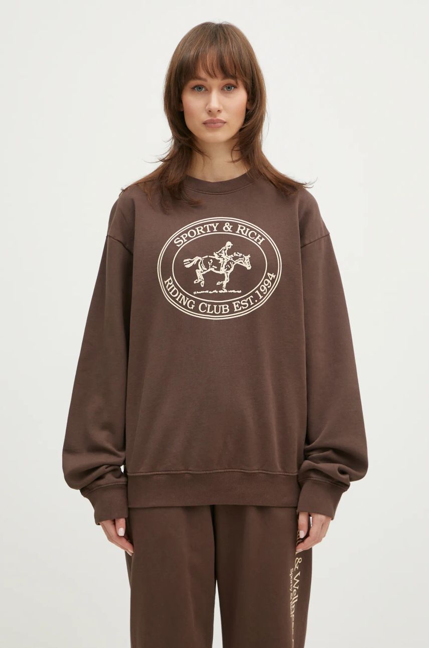 Суитчър Sporty & Rich Sporty & Rich Riding Club Sweatshirt Кафяво | ST071512244BR03, 1