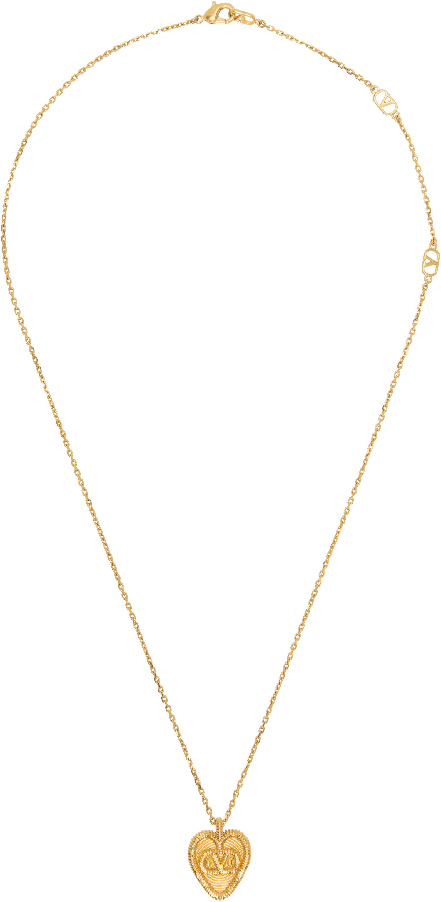 Колие Valentino Valentino Garavani Fil Perdu Gold-Tone Heart Pendant Necklace Жълто | 6W0J0Z56MET, 0