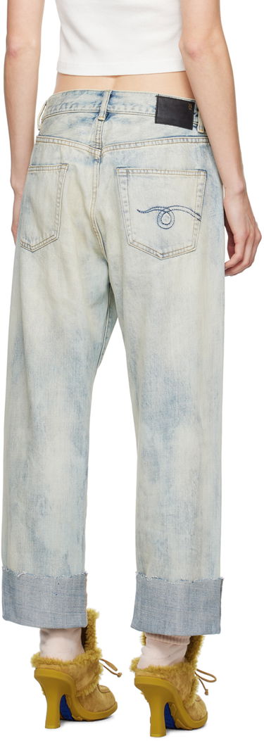 Дънки R13 R13 Cuffed X-Boyfriend Jeans Синьо | R13WD111-D218C, 2