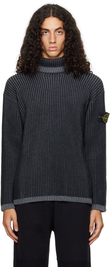 Пуловер Stone Island Ribbed Turtleneck Сиво | 8115551C1, 0