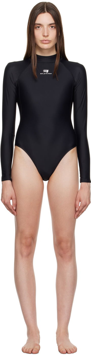 Бански Balenciaga Racing Swimsuit Черно | 746947 TOLB1, 0