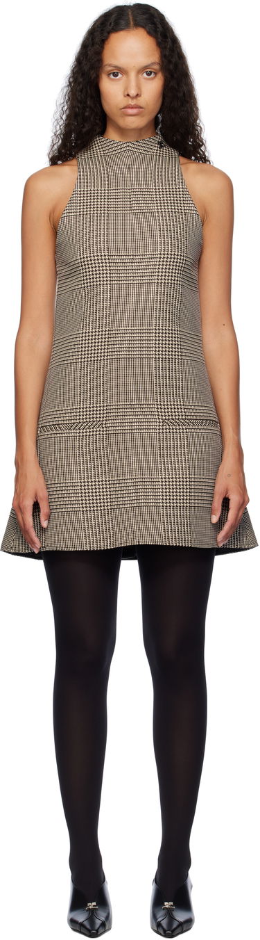 Pокля Courrèges Sleeveless Prince Of Wales A-Line Mini Dress Черно | 324CRO456PL0165, 0