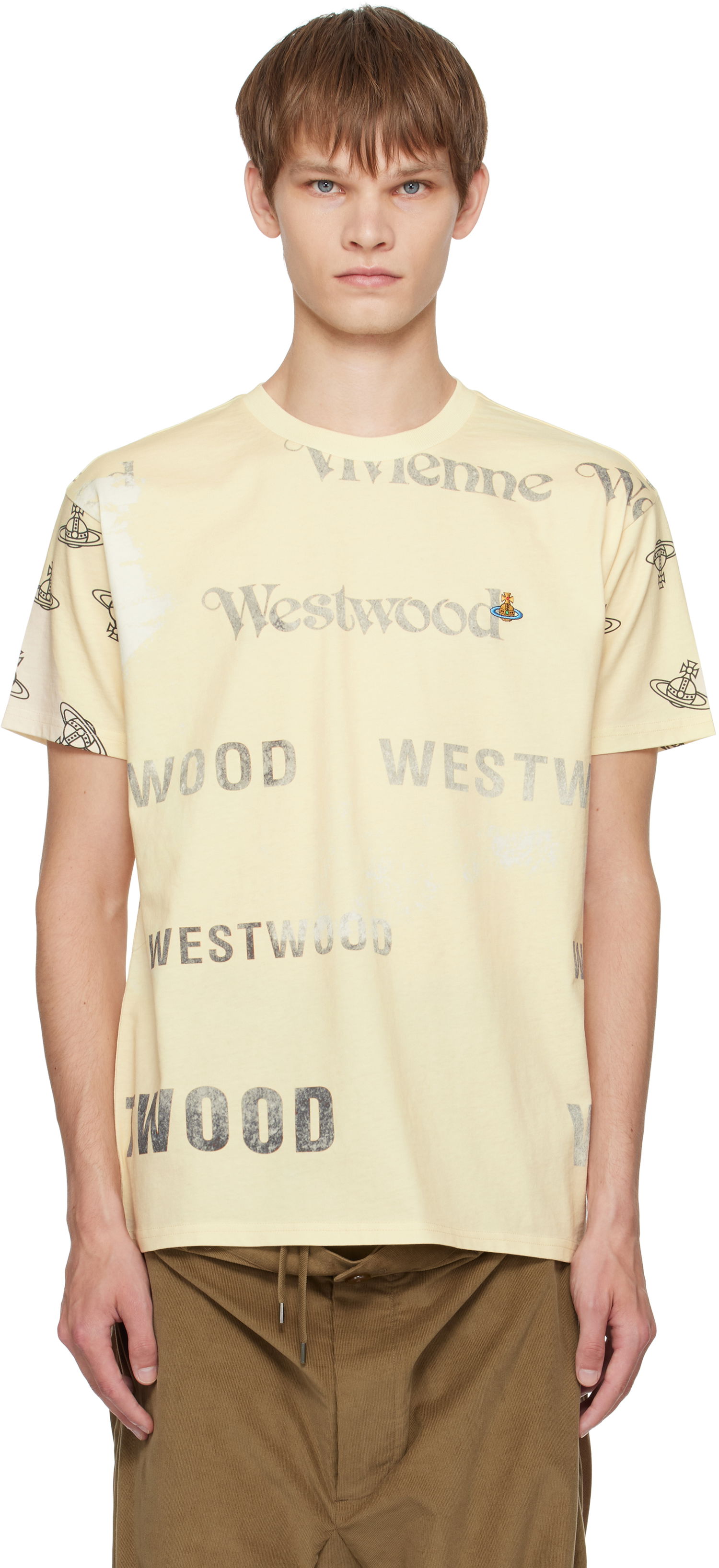 Тениска Vivienne Westwood Vivienne Westwood Labels Classic T-Shirt Жълто | 3G010013-J006E-, 0
