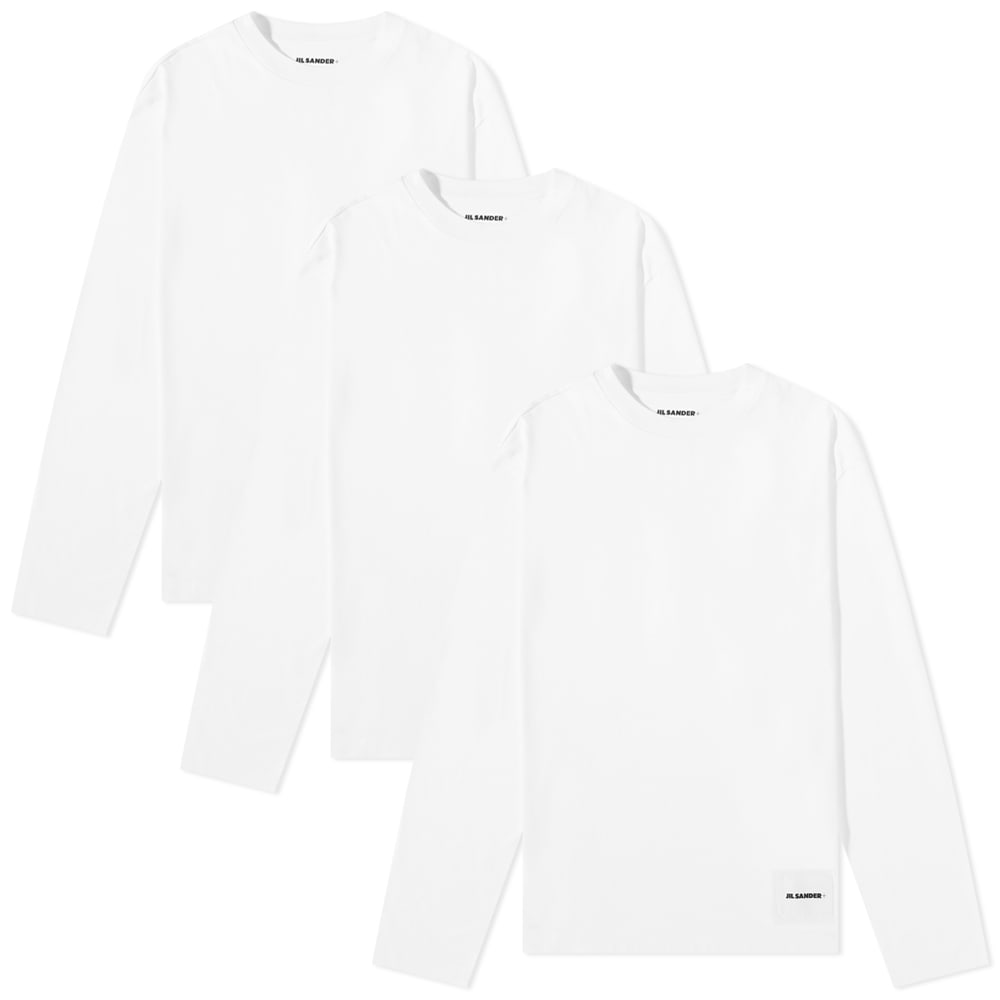 Тениска Jil Sander Long Sleeve Tee - 3 Pack Бяло | J47GC0002-J45048-100, 0