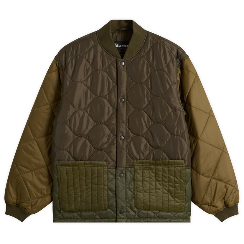 Яке бомбър Barbour Men's Heritage + Cording Quilted Jacket, Size Large Зелено | MQU1855GN72