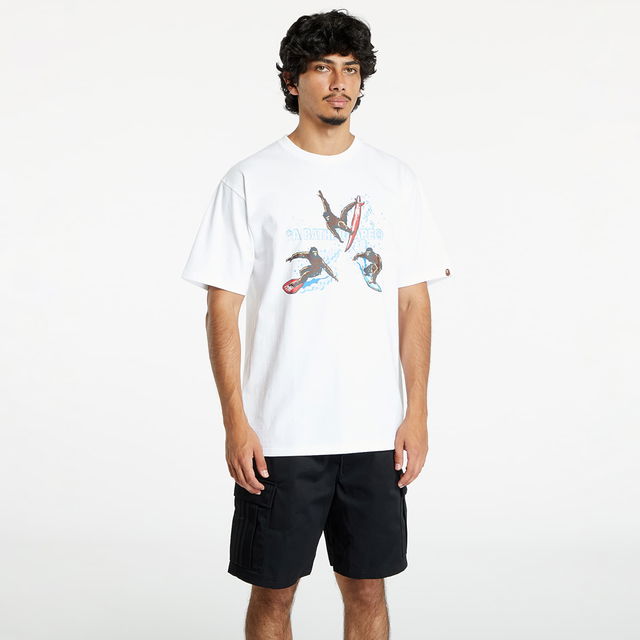 A BATHING APE Surfing Apes Tee White