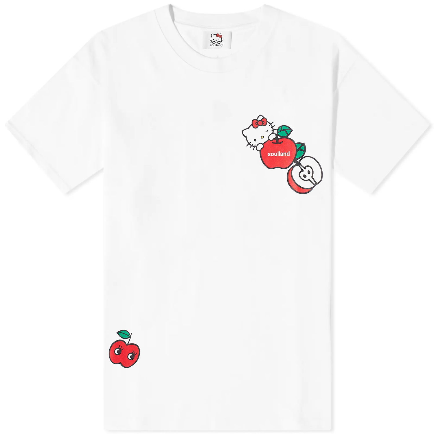 Тениска Soulland x Hello Kitty Apple Tee Бяло | 31094-1063-WHT, 0