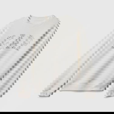 Суитчър GAP Logo Crew White Rhinestone Бяло | 554936-35, 3