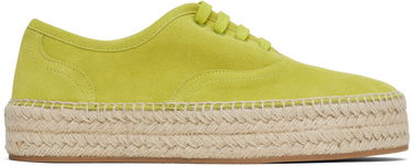 Обеци JW Anderson JW Anderson Suede Lace-Front Platform Espadrilles Зелено | SE0032-LA0240, 0