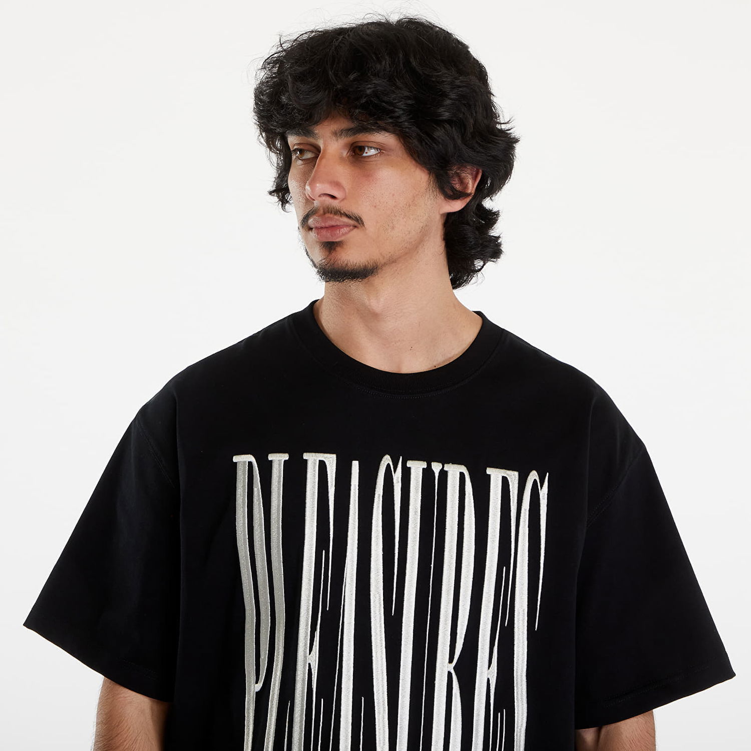 Тениска Pleasures Stretch Heavyweight T-Shirt Black Черно | P24SU009 BLACK, 1