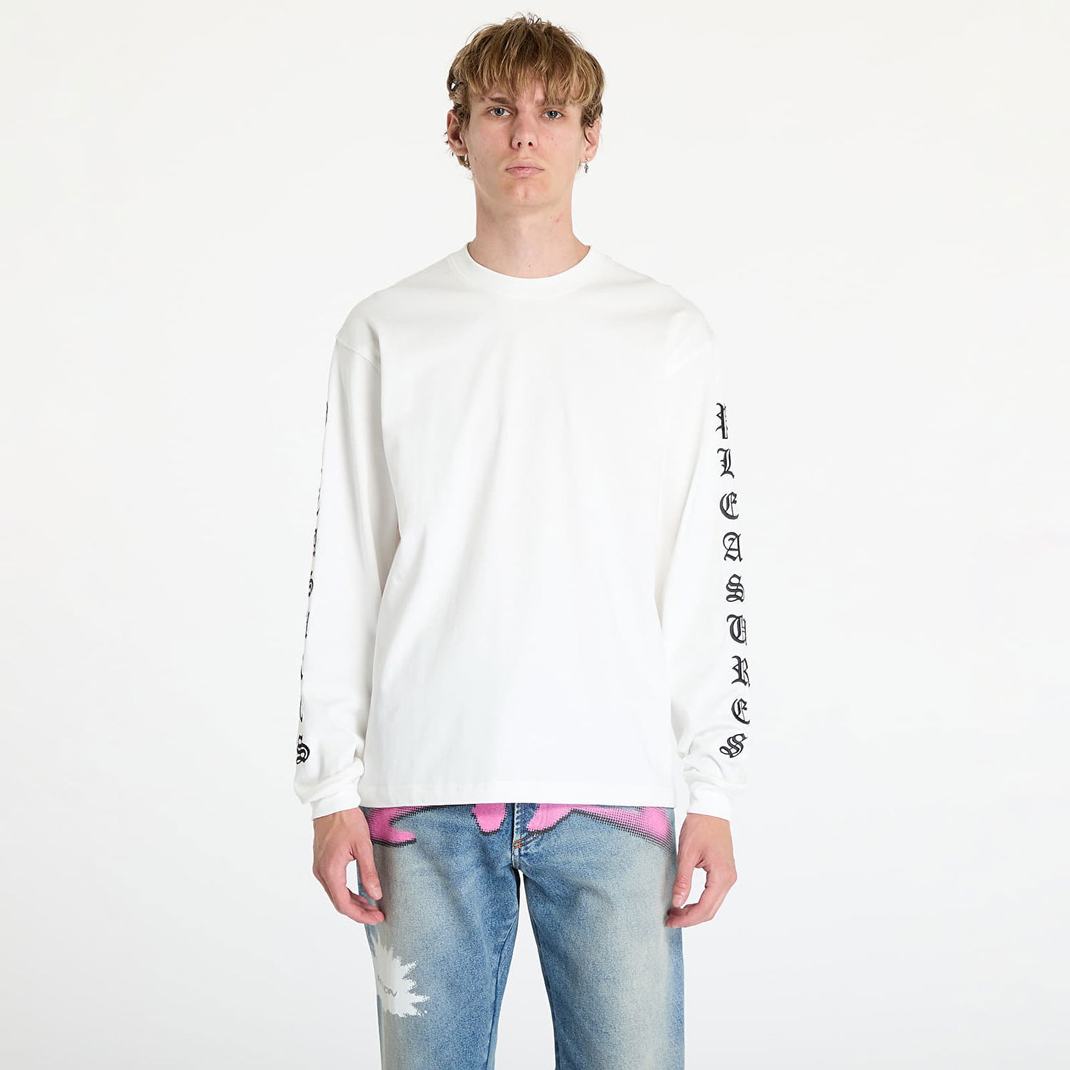 Тениска Pleasures Oe Heavyweight Long Sleeve Tee White Бяло | P24F045 WHITE, 0