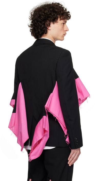 Яке Comme des Garçons Comme des Garçons Homme Plus Gabardine Blazer with Draped Detail Черно | PO-J054-051, 2