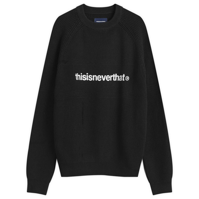 Пуловер thisisneverthat T-Logo Knit Jumper Черно | TN253KKNPK01-BLK