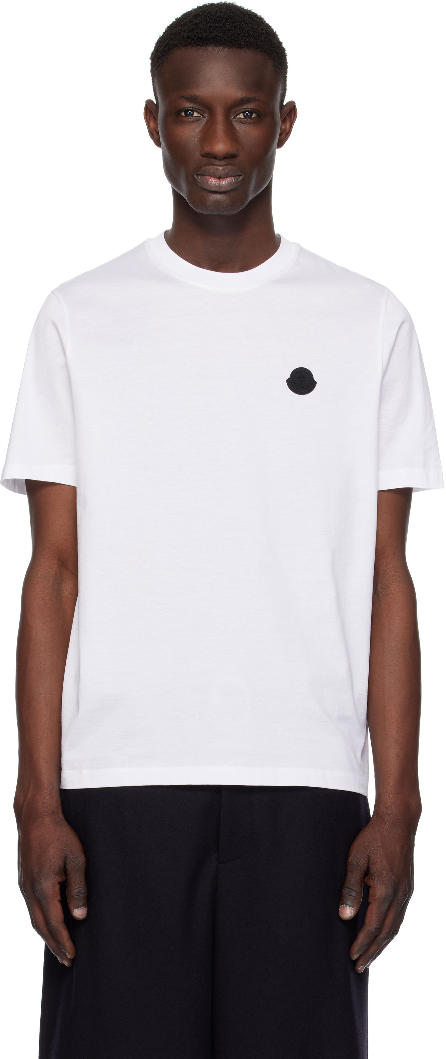 Тениска Moncler Moncler Cotton T-Shirt with Logo Бяло | K10918C000738390Y, 0
