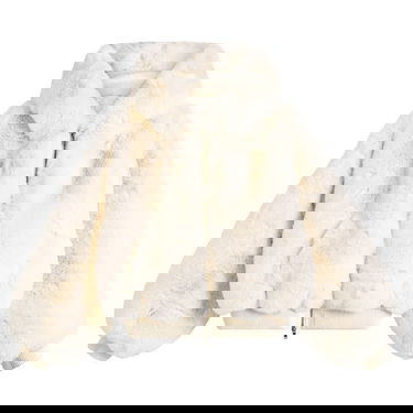 Яке SKIMS Faux Fur Shrunken Hoodie Jacket, Size X-Small Бежово | ZU-ZUP-10048W-EGT, 1