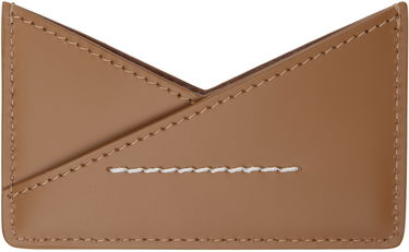 Портфейл Maison Margiela MM6 Maison Margiela Triangle Card Holder Кафяво | SA6UI0014 P7183, 1