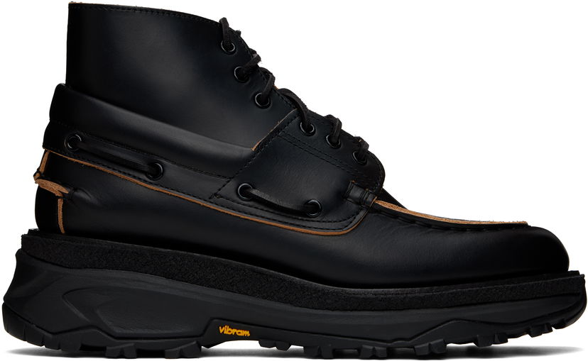 Кецове и обувки sacai sacai Boat Boots Черно | 25-03697M