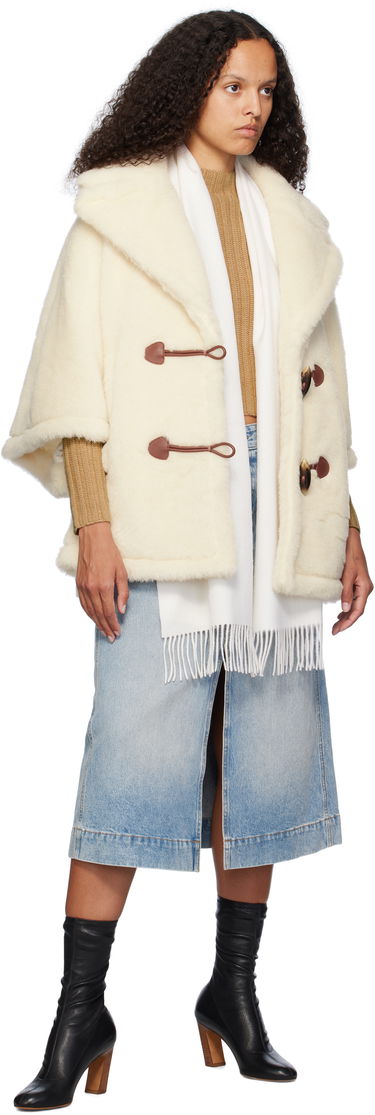 Шал Max Mara Embroidered Logo Wool Scarf Тъмно синьо | 2424546312600 MM02232, 4