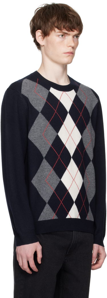 Пуловер A.P.C. A.P.C. Evan Argyle Sweater Тъмно синьо | WVBDR-H23419, 1