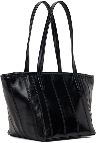Голяма пазарска чанта BY FAR Patchwork Bar Leather Tote Черно | MWBTT002LL002BK001PA, 2