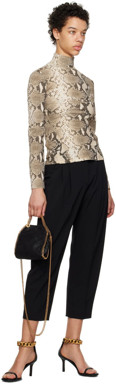 Тениска Stella McCartney Stella McCartney Python Print Long Sleeve T-Shirt Бежово | 6J01903SPX60, 3