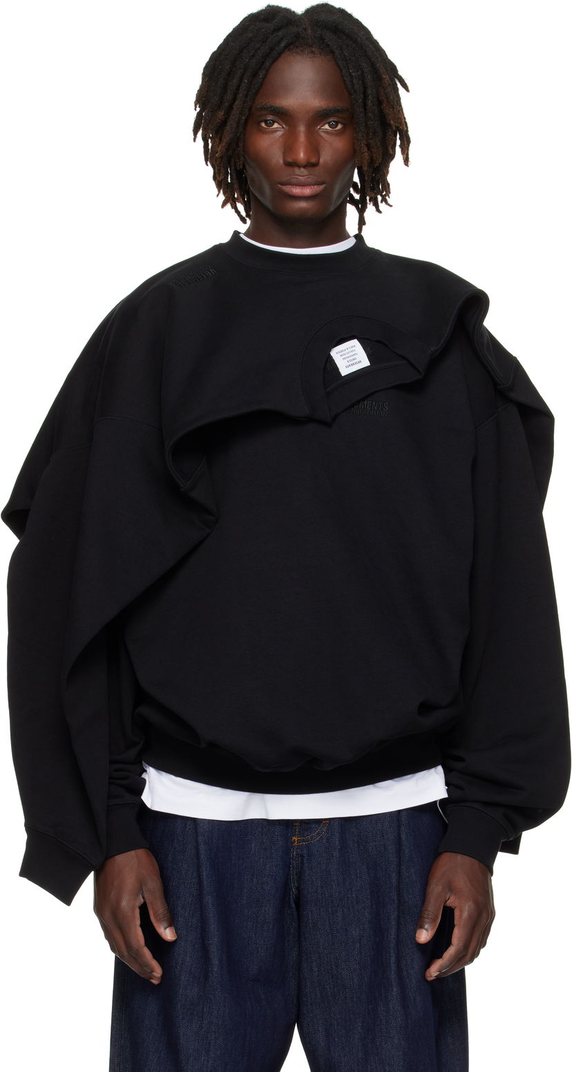 Суитчър VETEMENTS VETEMENTS Double Layered Sweatshirt Черно | UH76CW400B