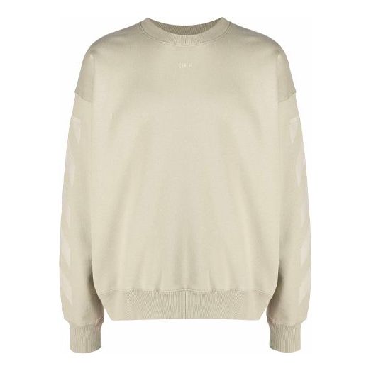 Пуловер Off-White Off-White FW21 Logo Pattern Loose Fit Pullover Бежово | OMBA054F21FLE0071717, 0