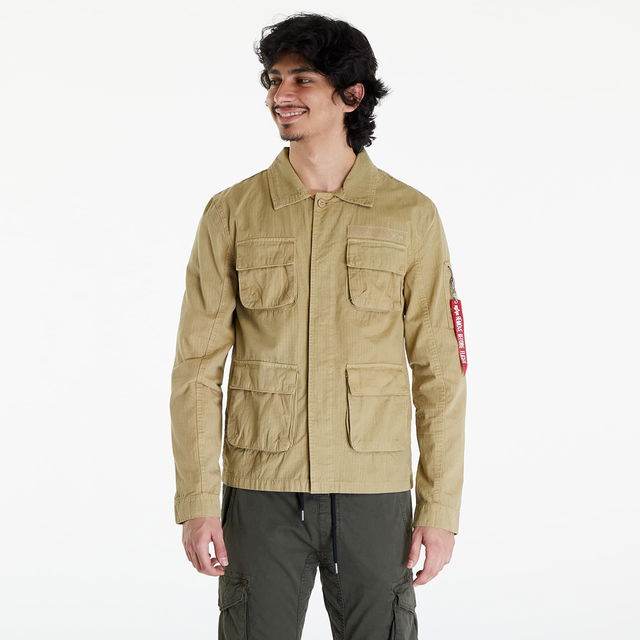 Ripstop Cargo Overshirt Light Olive