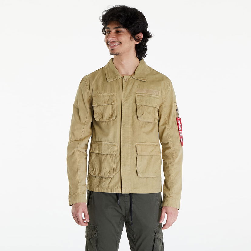 Яке Alpha Industries Ripstop Cargo Overshirt Light Olive Зелено | 136123 82