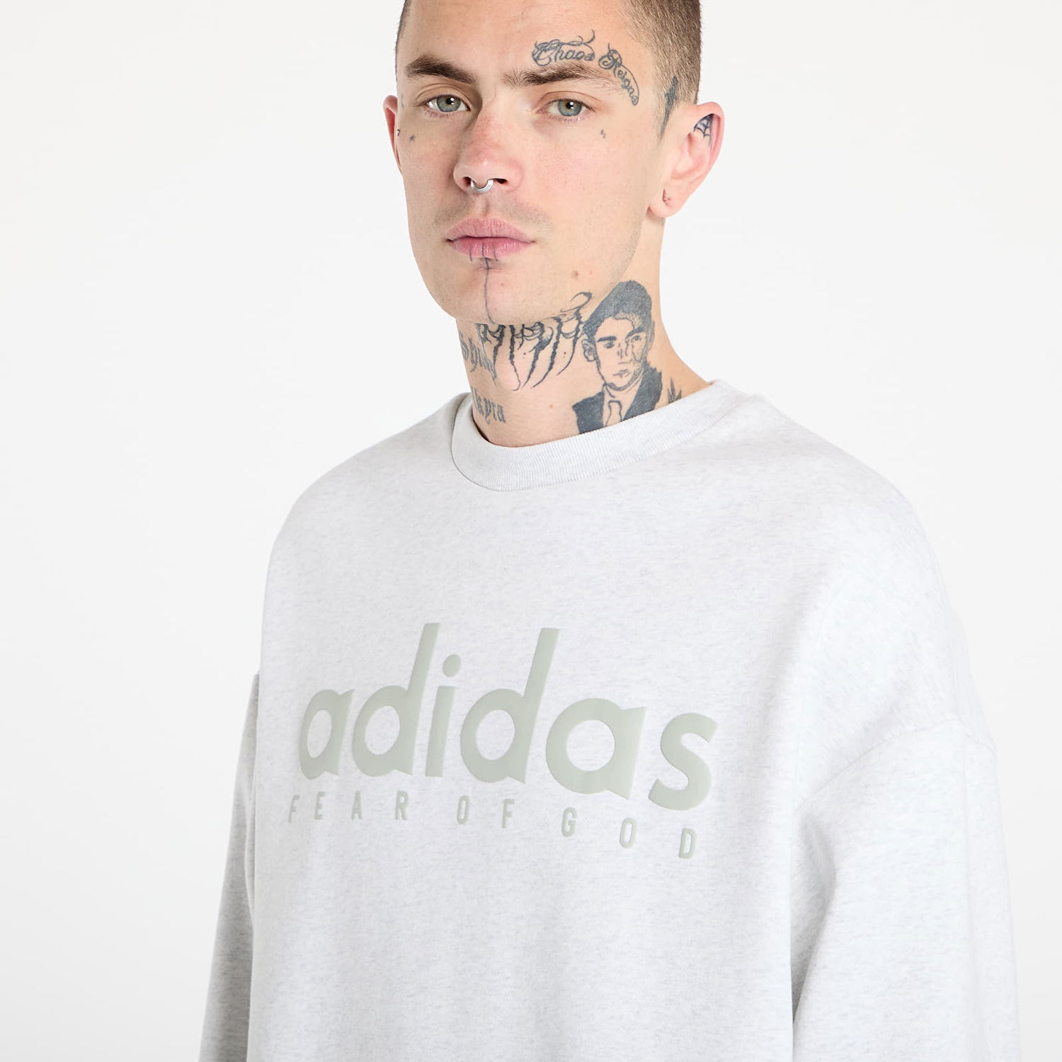 Суитчър adidas Originals adidas x Fear Of God Athletics Heather Fleece Crewneck Сиво | JZ7368, 1
