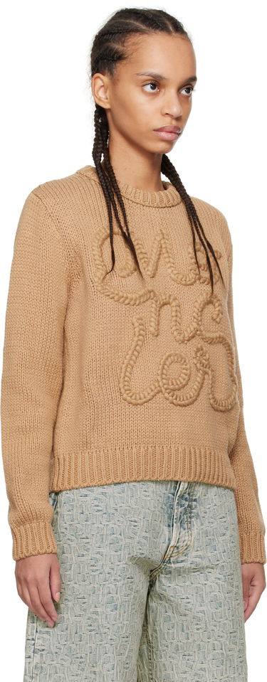 Пуловер Moncler Moncler Embroidered Logo Cotton Sweater Кафяво | K10939C00004M5206, 1