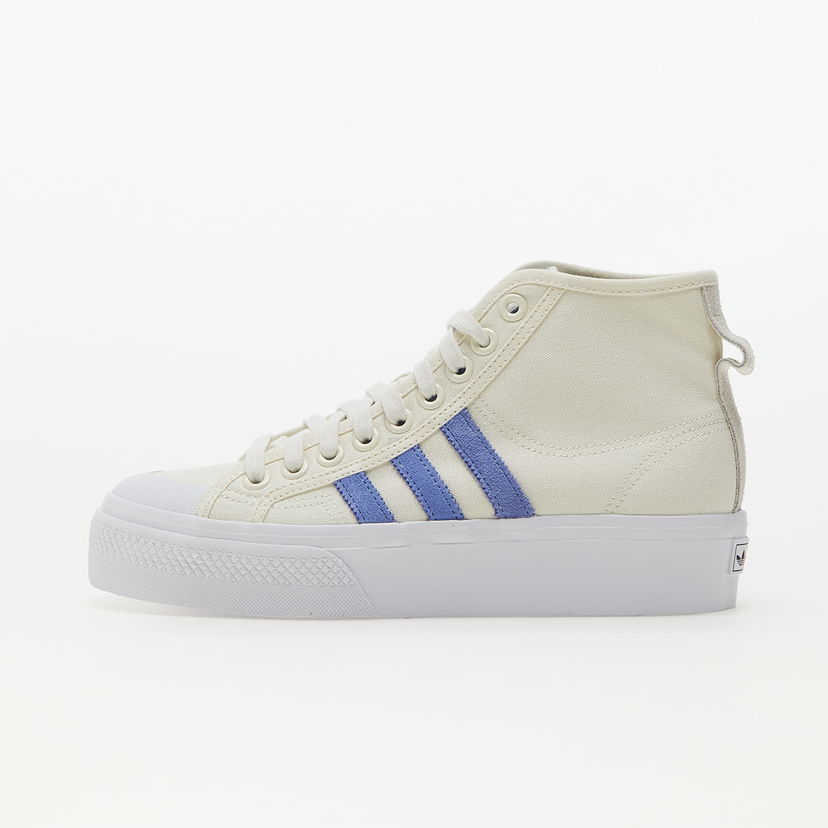 Кецове и обувки adidas Originals Nizza Platform Mid W Off White/ Blue Fusion/ Cloud White Бяло | FZ6189