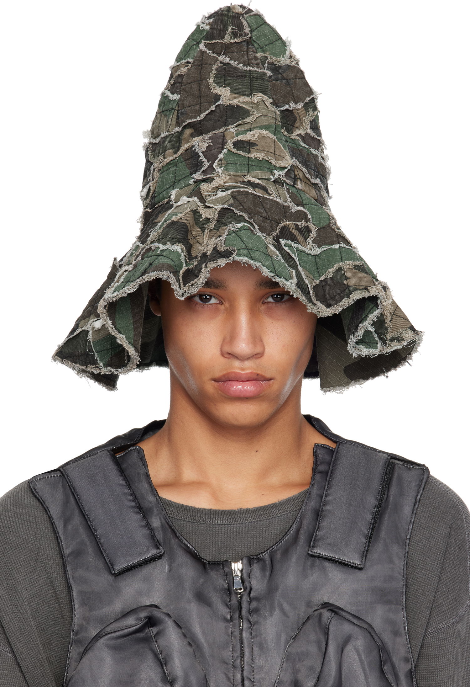 Шапка Who Decides War Who Decides War Highest Point Denim Bucket Hat Зелено | 1341540030SS25, 0