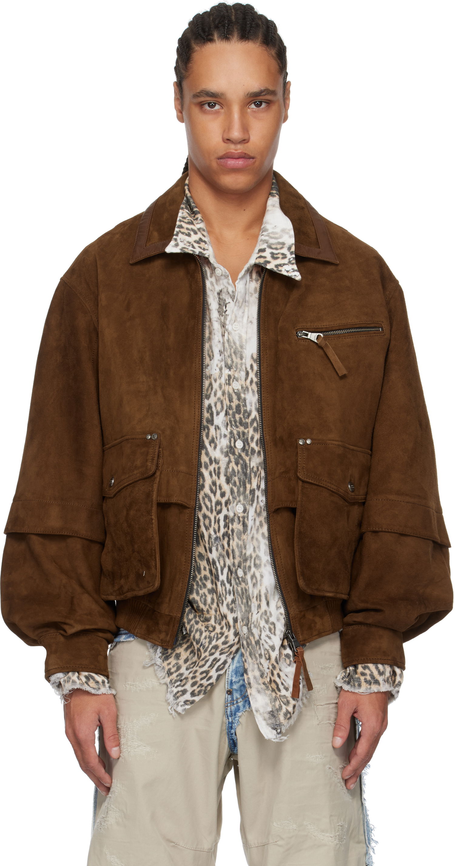 Яке бомбър Andersson Bell Andersson Bell Mikoos Suede Bomber Jacket Кафяво | awa673m, 0