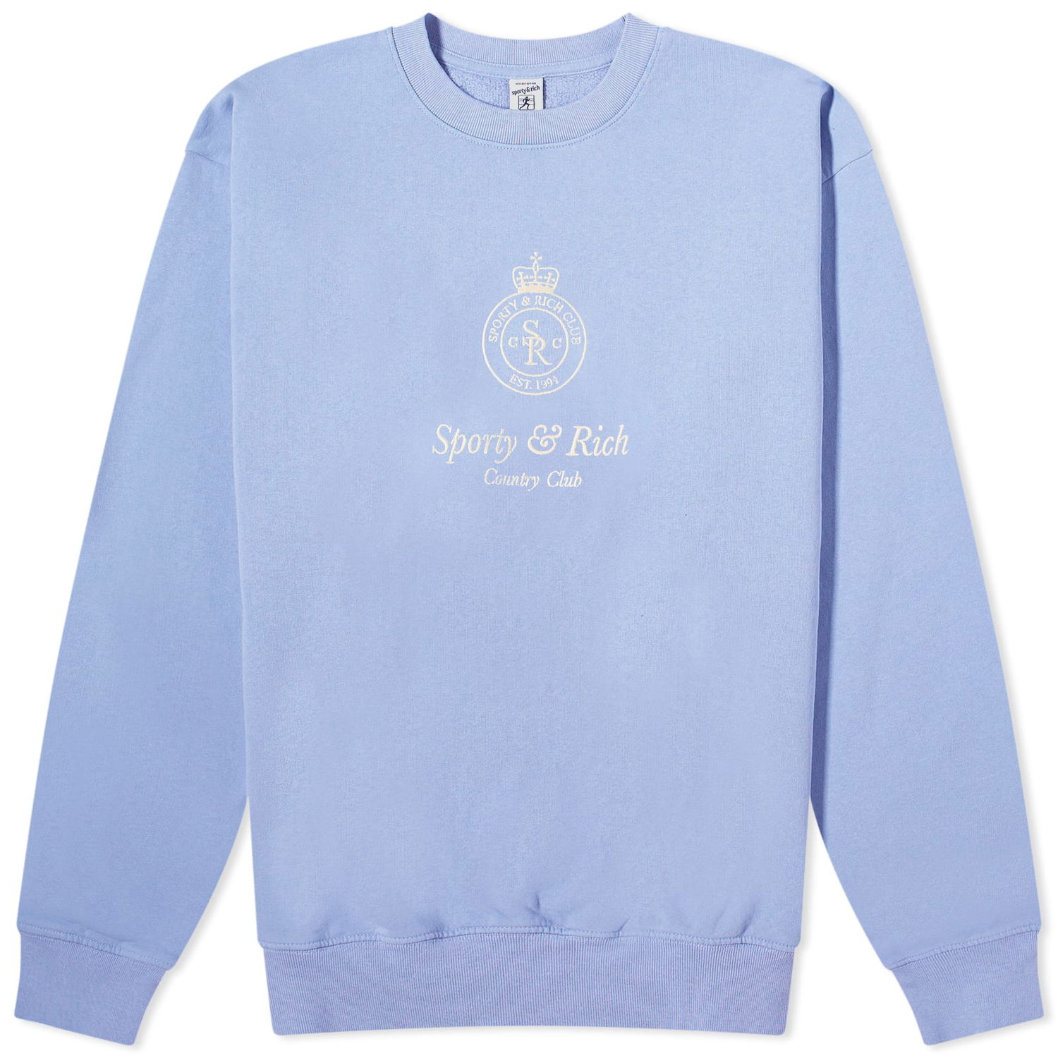 Пуловер Sporty & Rich Crown Embroidered Crew Sweat Лилаво | CRAW2343NI, 0
