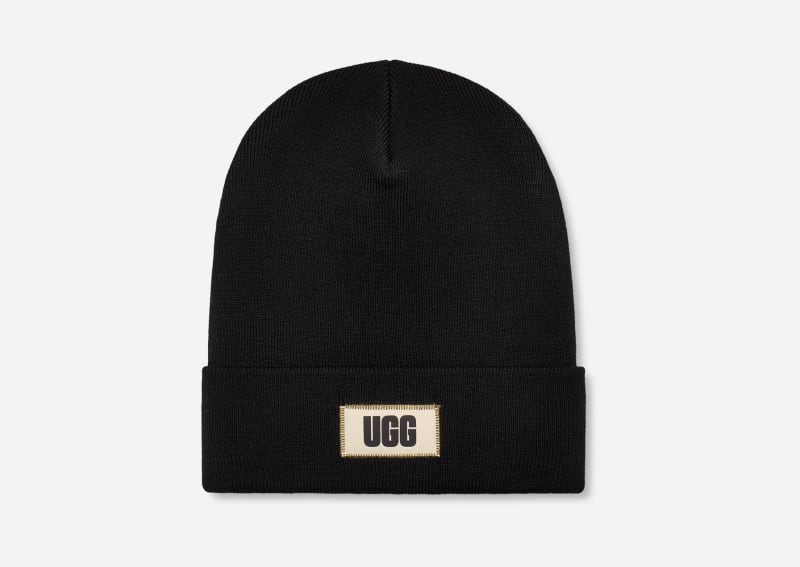 Шапка UGG High Crown Wool Beanie Черно | 101067-BLK, 0