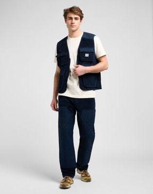 Жилетка Lee Workwear Regular Mixed Media Vest Rivet Тъмно синьо | 112371272, 1