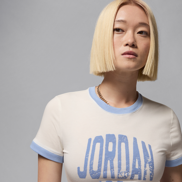 Съкратен топ Jordan Jordan Cropped Graphic T-Shirt Бяло | HJ0196-133, 4
