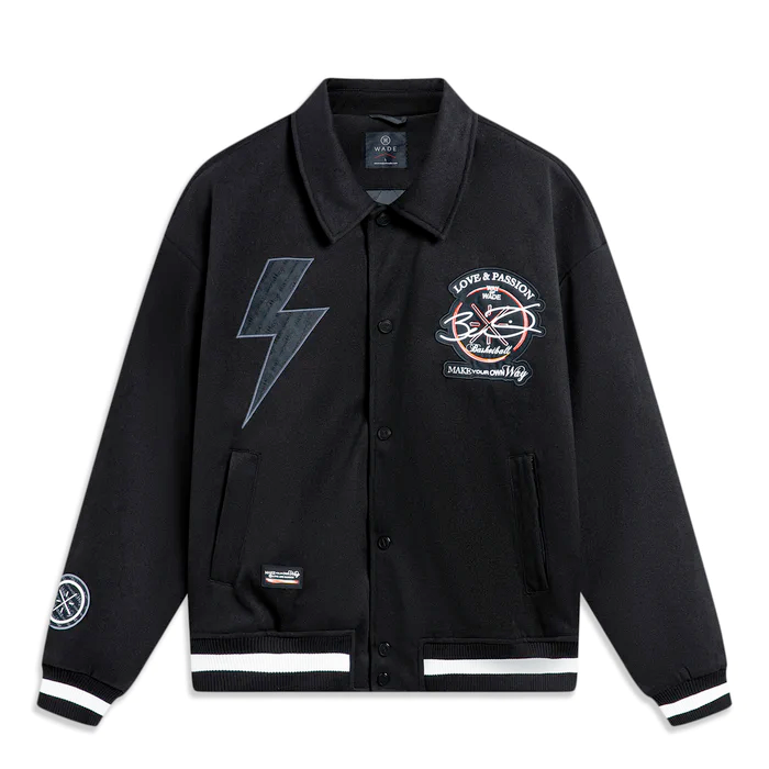 Яке бомбър Li-Ning Way of Wade Love & Passion Varsity Jacket Черно | AJMU005-1