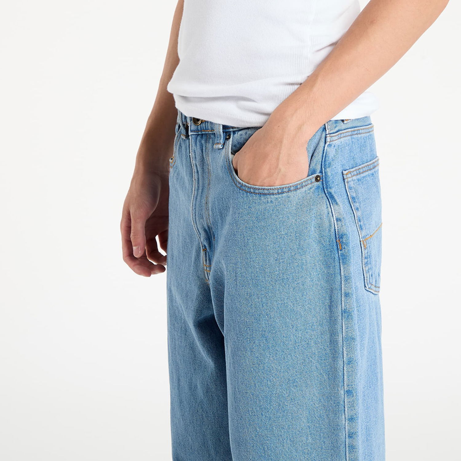 Дънки Vans Check-5 Baggy Denim Trousers, Size: 38 Синьо | VN000PQHCDX, 1