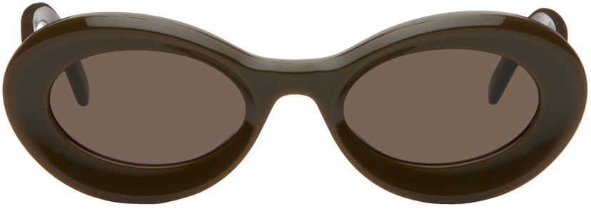 Слънчеви очила Loewe Khaki Loop Sunglasses Зелено | LW40110UM5096E