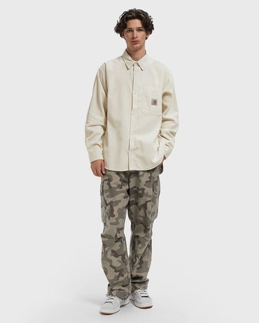 Риза Carhartt WIP Long Sleeve Flint Corduroy Button-Up Shirt with Chest Pocket Бежово | I035837-1NG.XX, 2