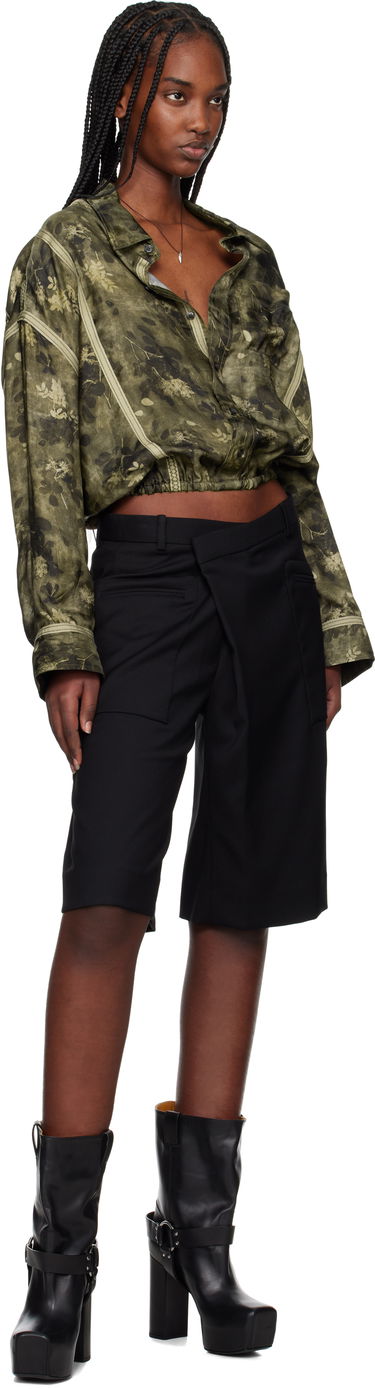 Къси панталони R13 R13 Crossover Knee-Length Shorts Черно | R13WR369-R475A, 3
